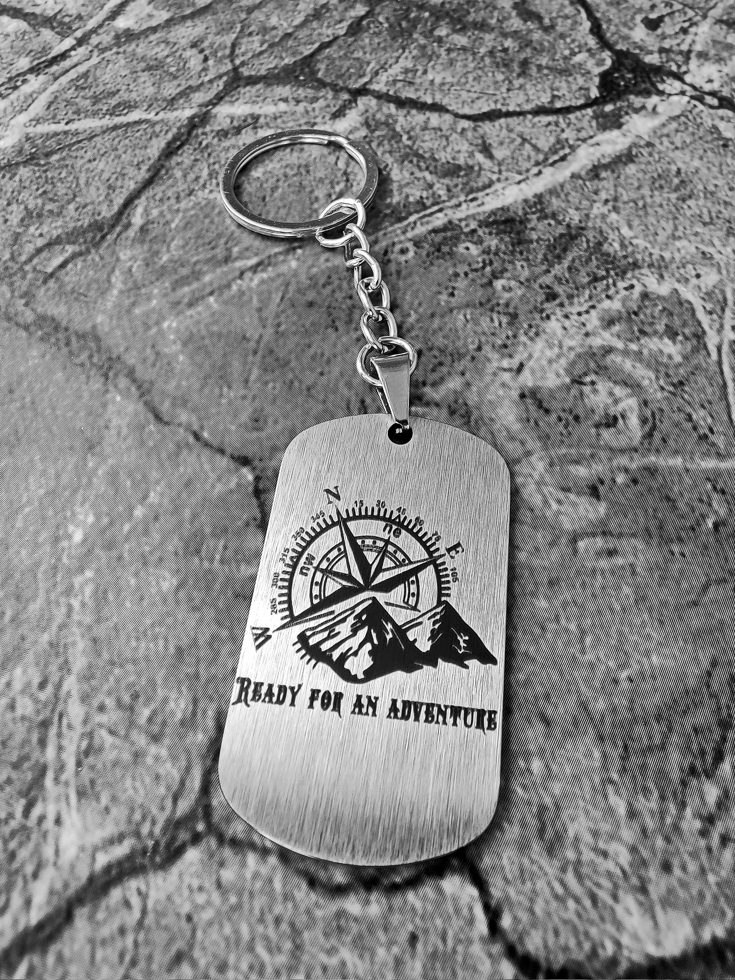 Брелок "Роза ветров" шлифованный