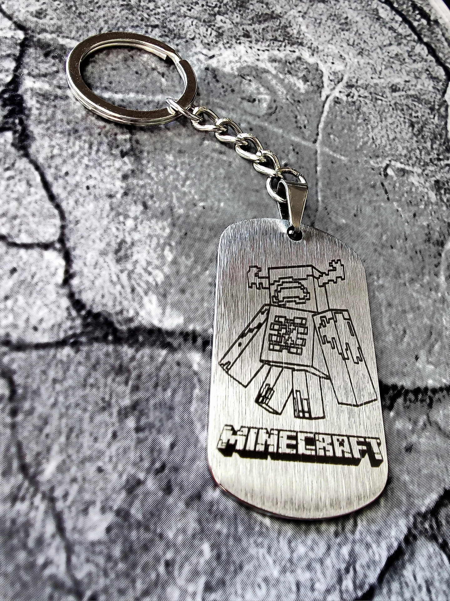 Брелок "Майнкрафт Minecraft" шлифованный