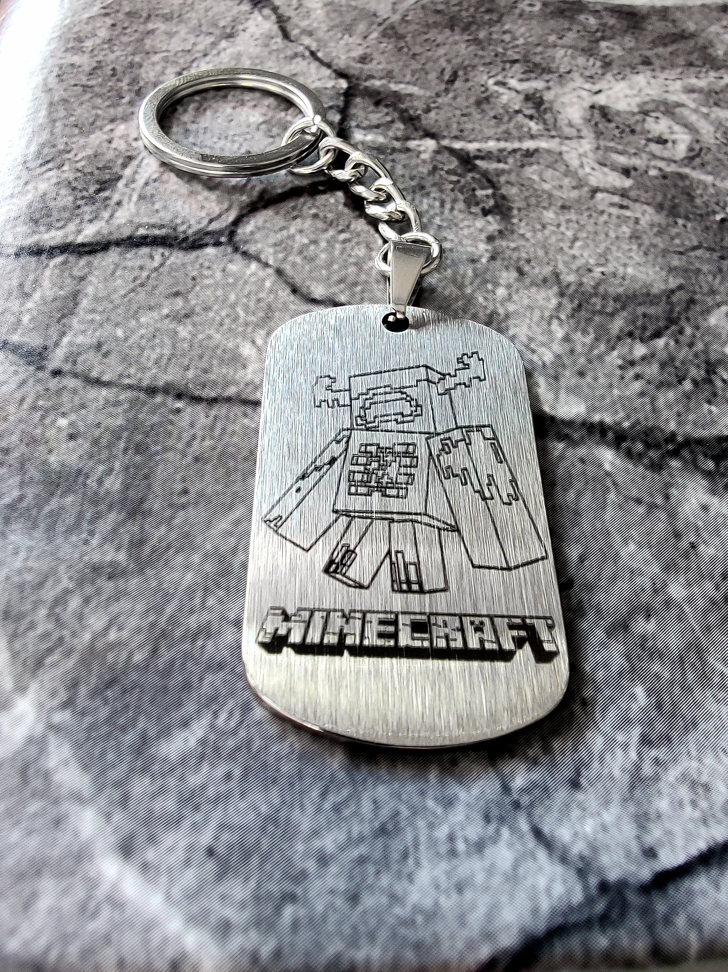 Брелок "Майнкрафт Minecraft" шлифованный
