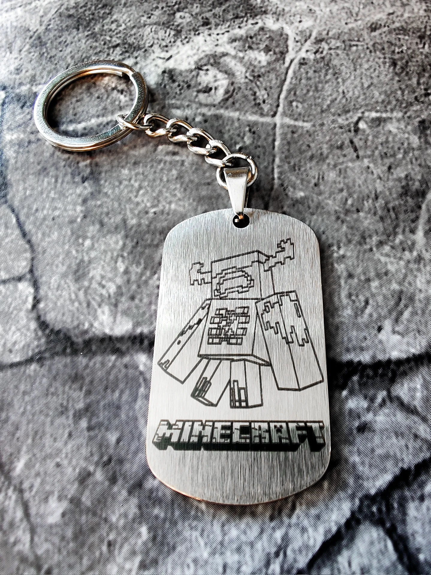 Брелок "Майнкрафт Minecraft" шлифованный