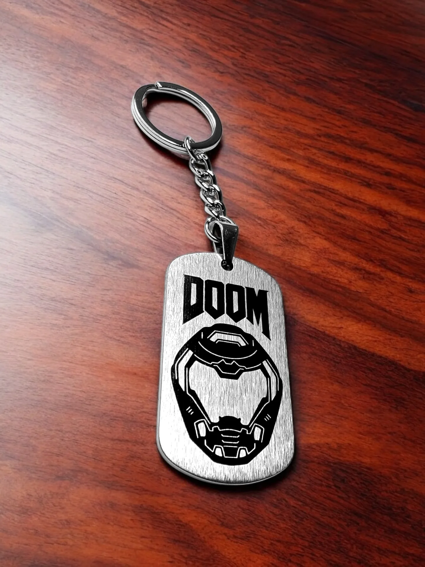 Брелок "DOOM" шлифованный