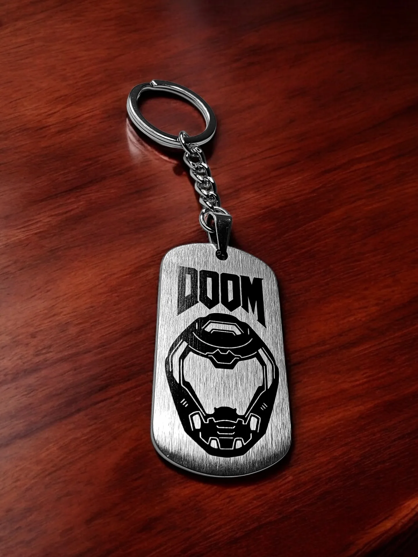 Брелок "DOOM" шлифованный