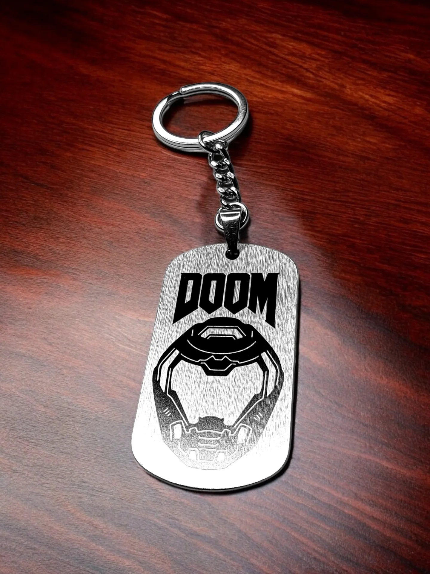 Брелок "DOOM" шлифованный