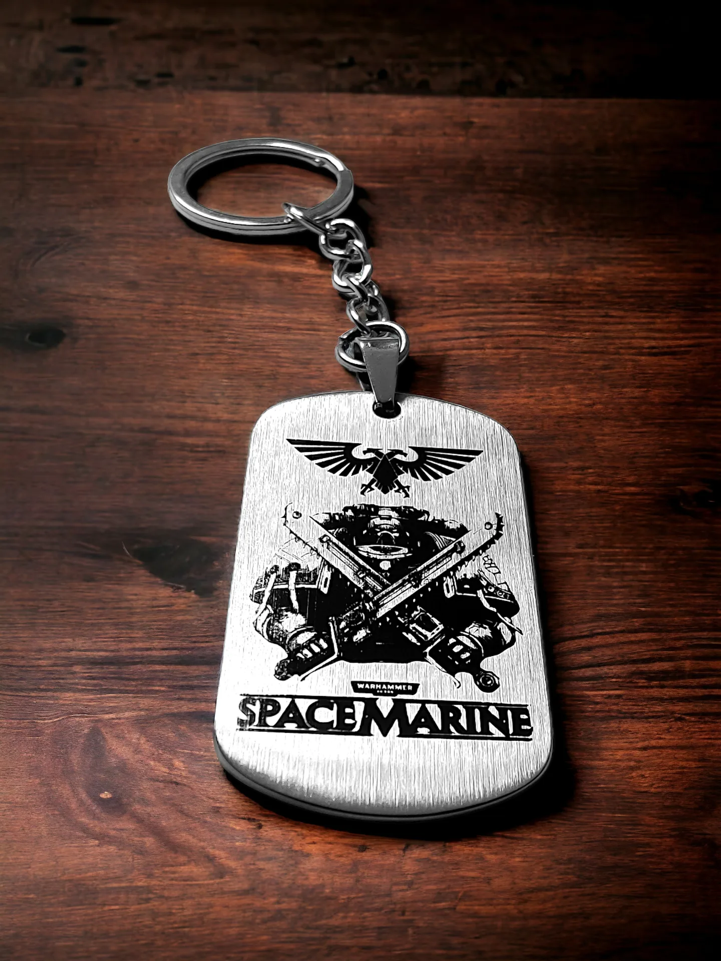 Брелок "Warhammer 40000 Space Marine" шлифованный