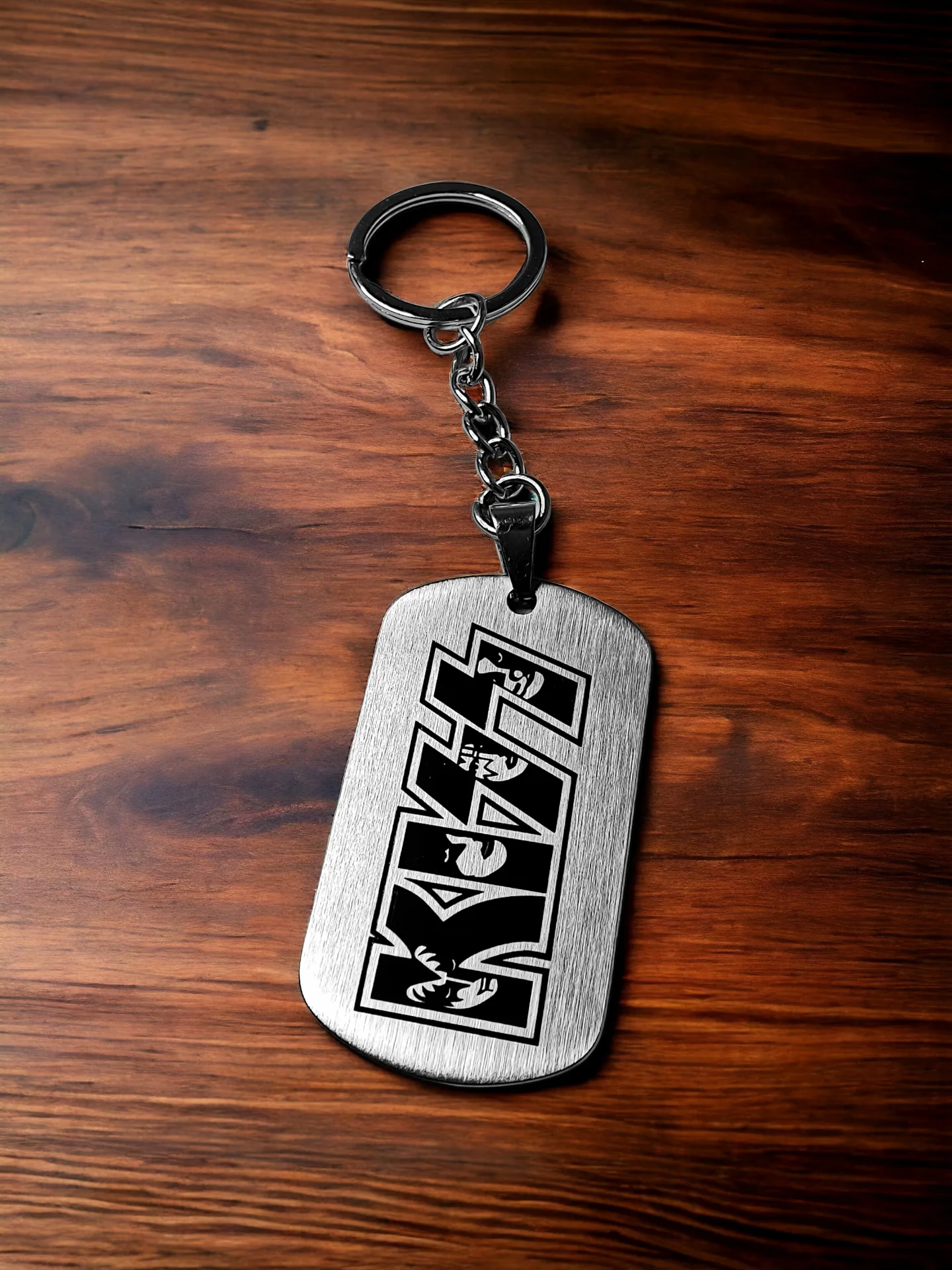 Брелок "KISS" шлифованный