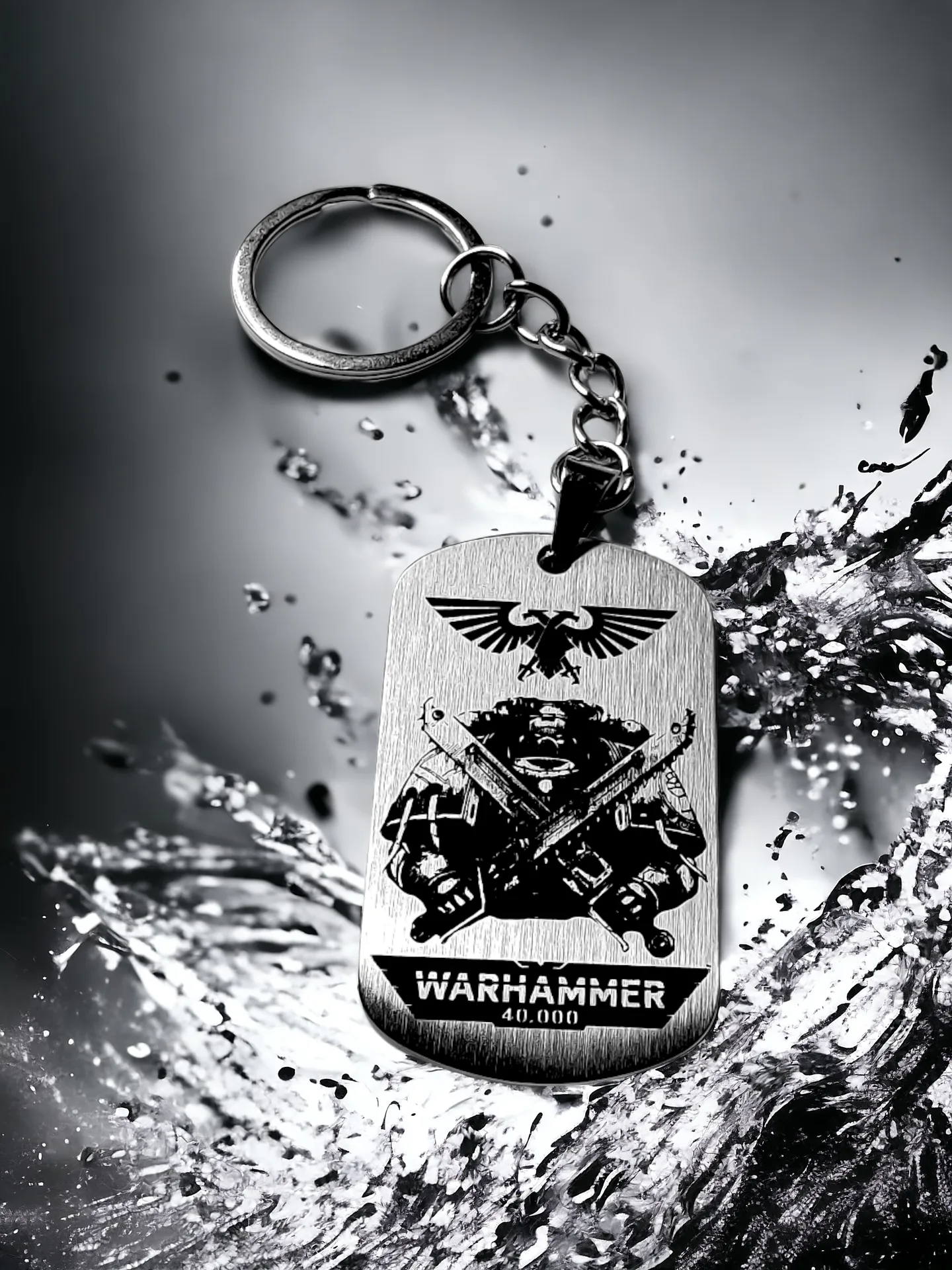Брелок "Warhammer 40000" шлифованный