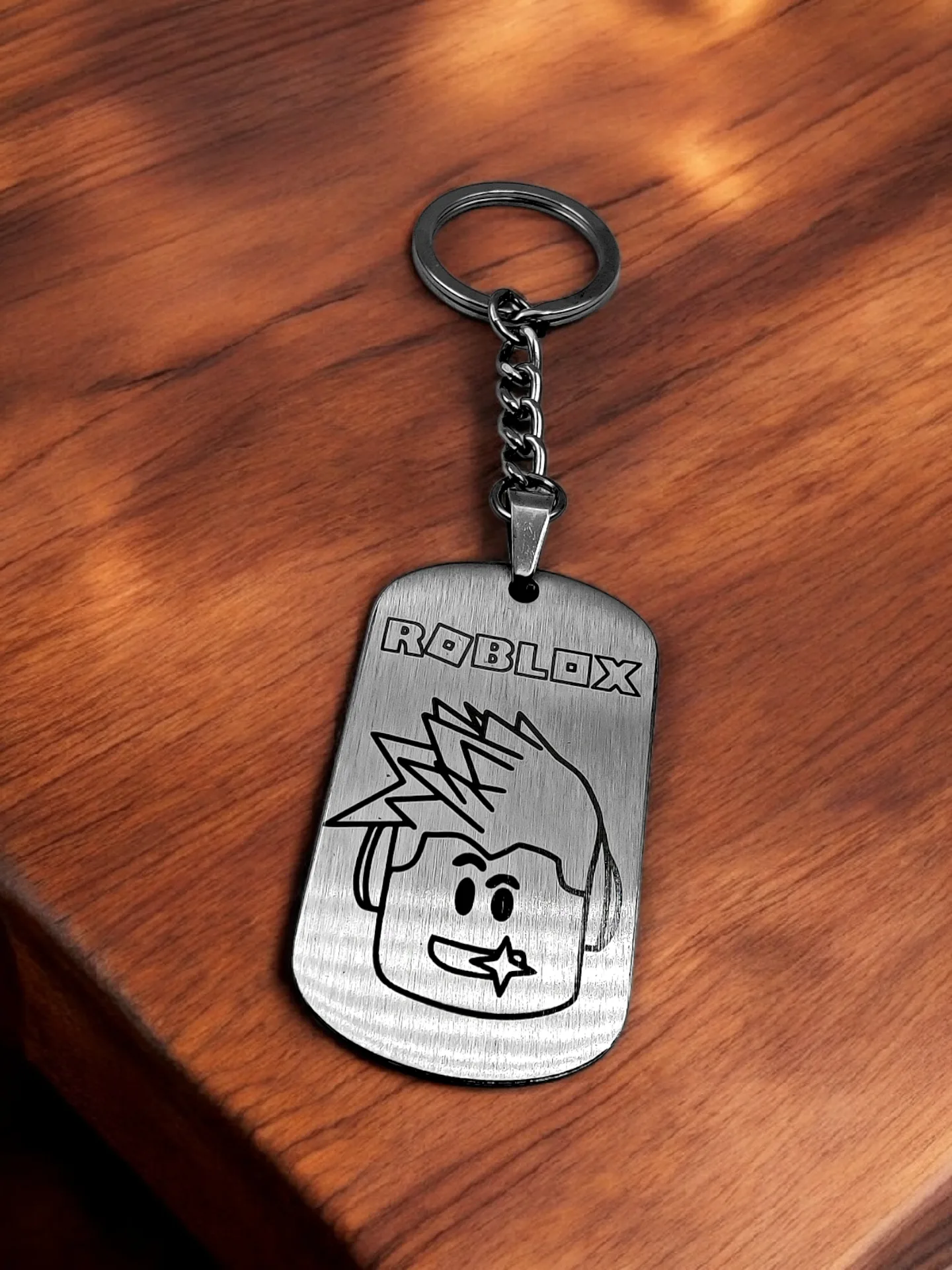 Брелок "Roblox" нержавеющая сталь