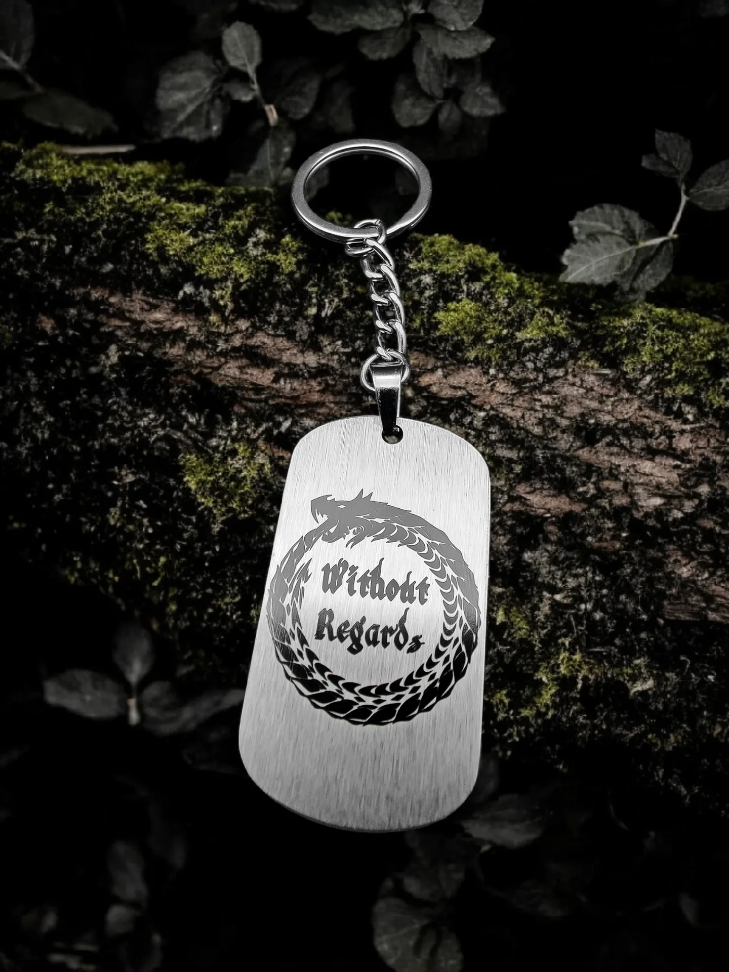 Брелок "Уроборос" нержавеющая сталь