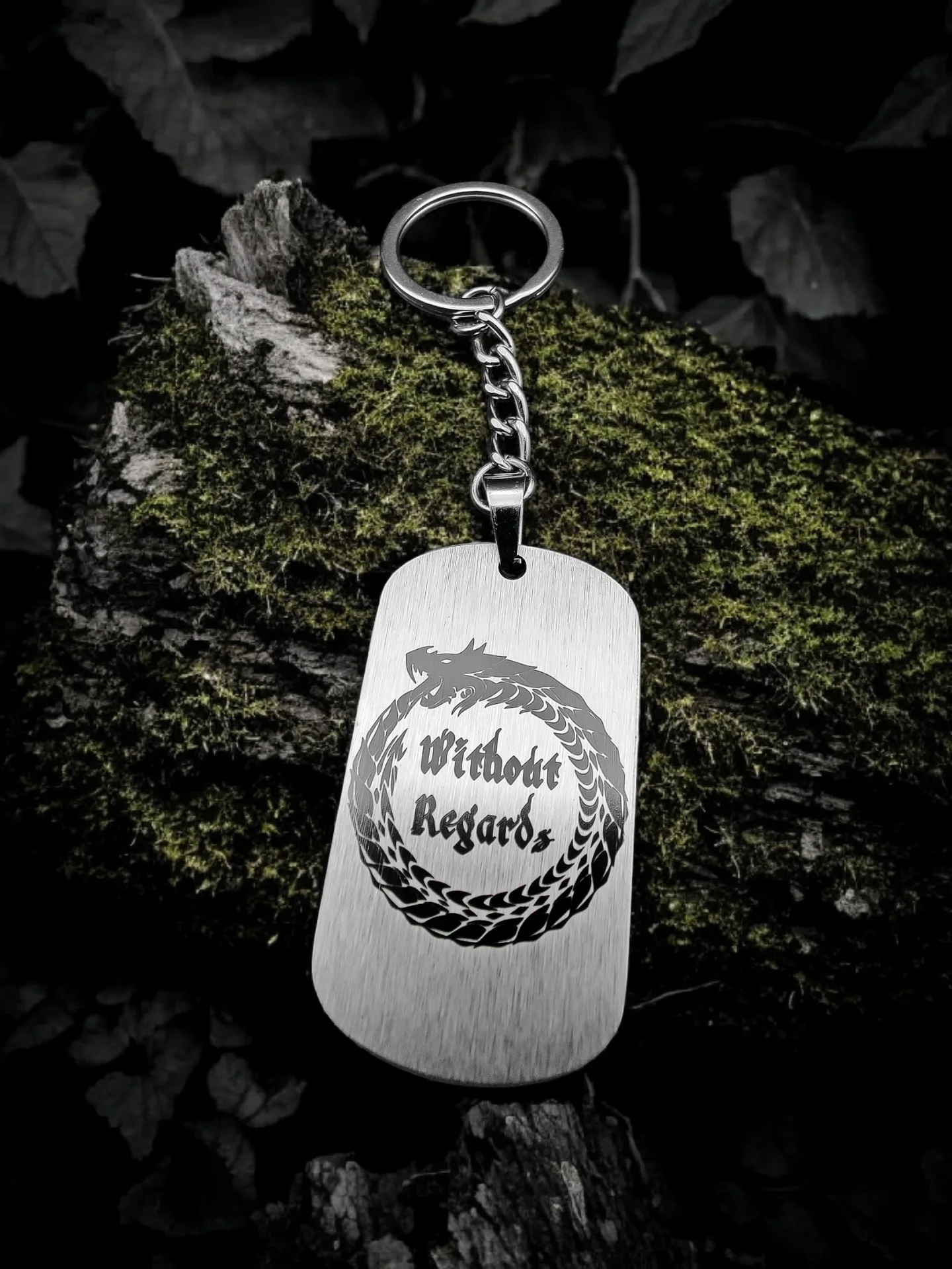 Брелок "Уроборос" нержавеющая сталь